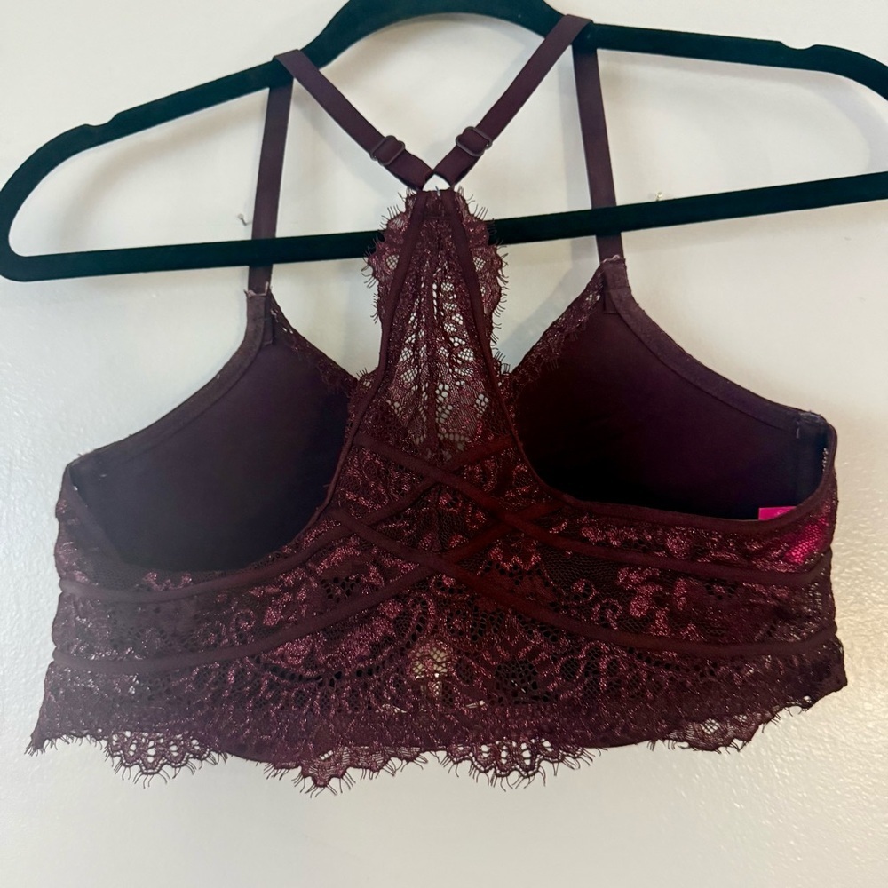 💥La Senza Deep Burgundy Lace Bra - Picture 2 of 5